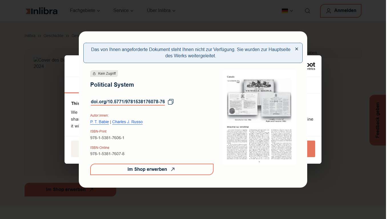 Canada 2023–2024 - Inlibra